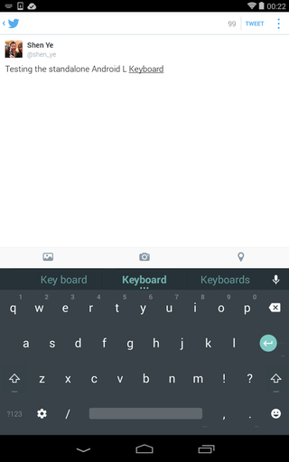 Illustration for article titled Friendly Notice: Android L Keyboard now in Play Store